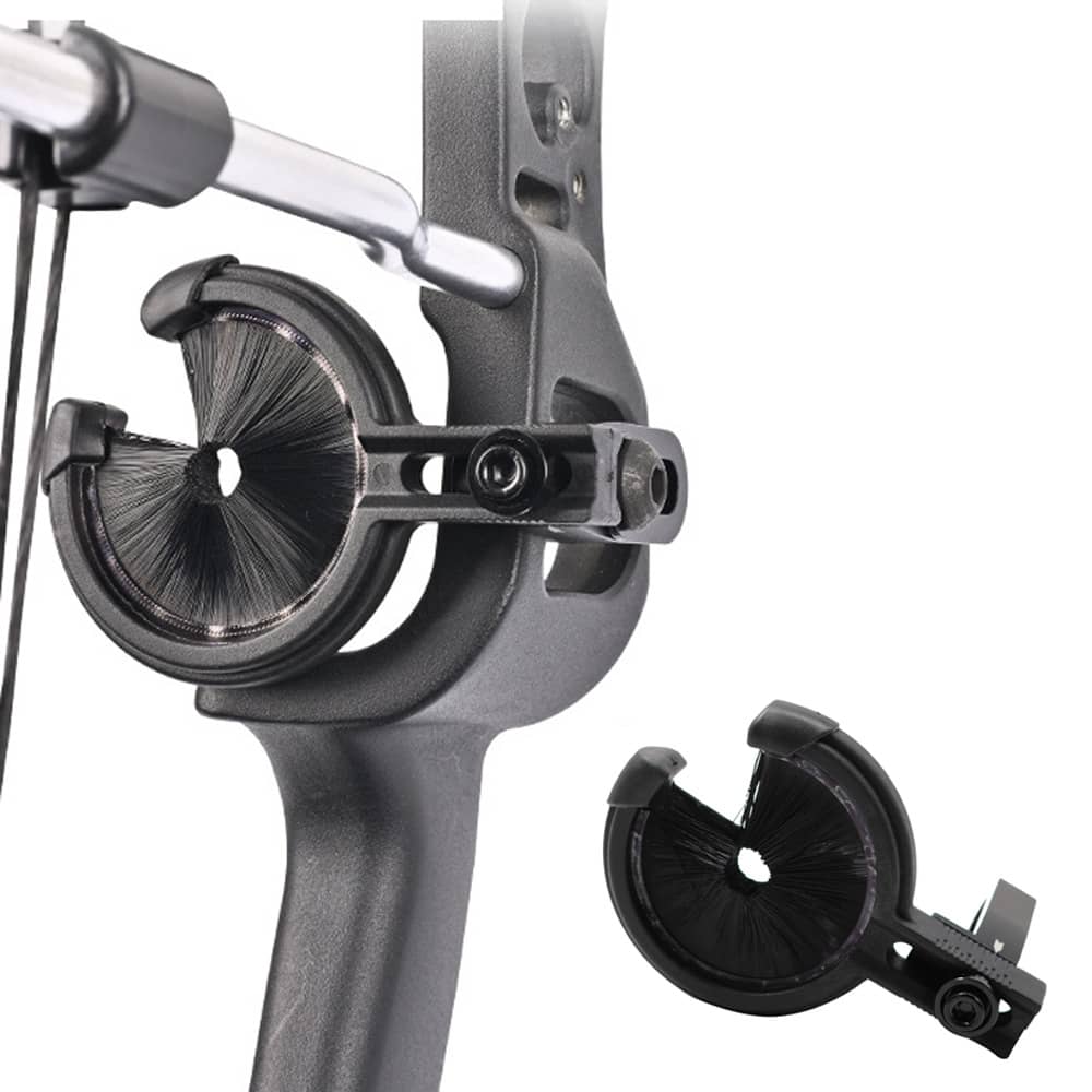 1pc Outdoor Archery Equipment - Bristle Arrow Rest, Bow And Arrow Shooting Gear, Black Bristle Arrow Rest - Black - View 1