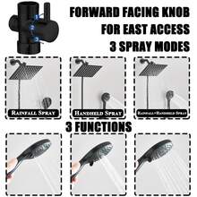 Shower Head Combo,8 Inch High Pressure Rain Shower Head And 3 Settings Handheld Shower Head Combo,Powerful Shower Spray Against Low Pressure Water With Long Hose - Black - Without Extension Arm - View 3