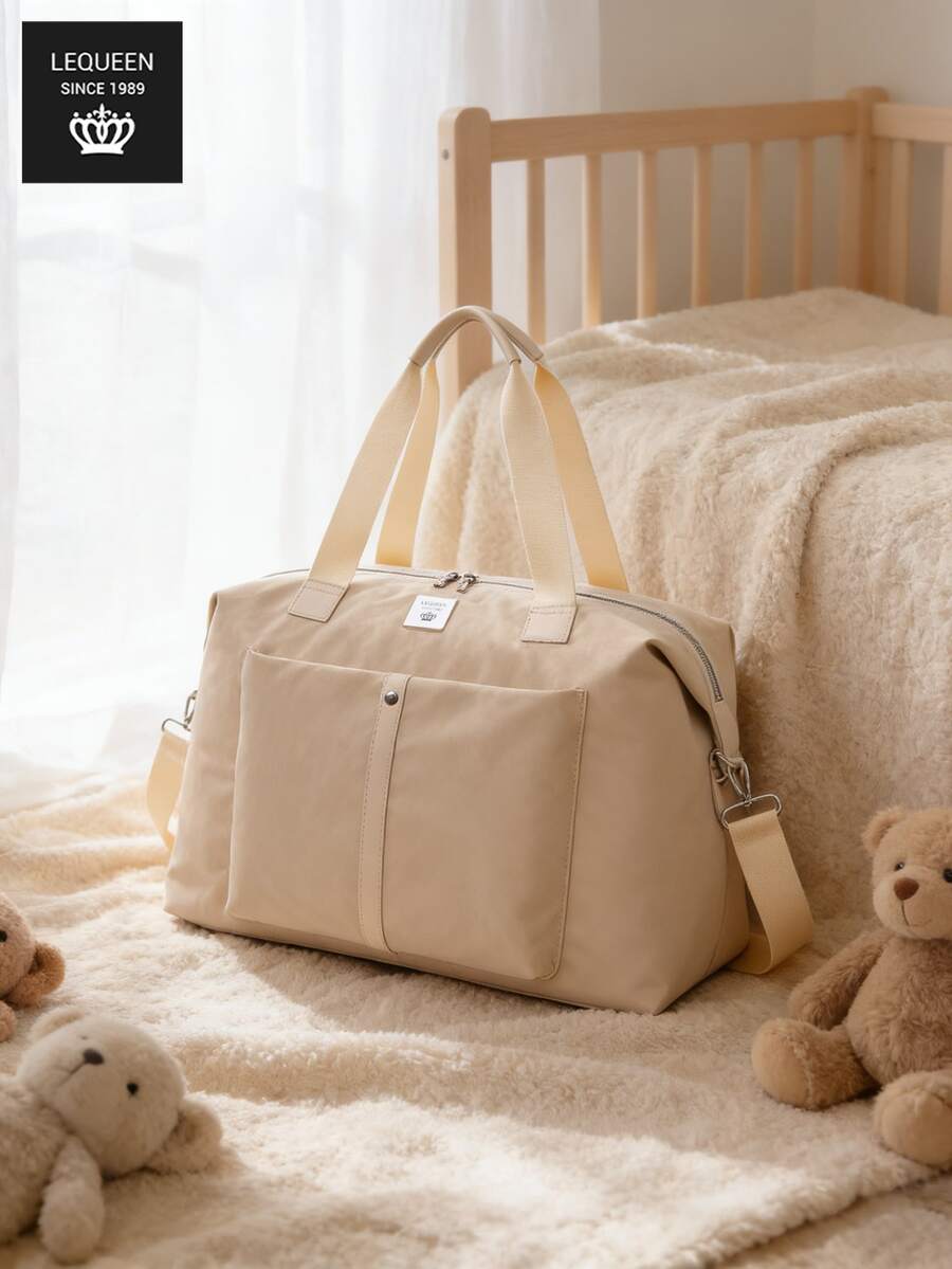 1 chiếc túi đựng đồ cho mẹ, dung tích lớn, túi du lịch đựng tã, túi đi bệnh viện cho bà mẹ sau sinh, túi đeo chéo cho mẹ. - Màu Khaki - Xem 1