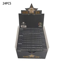 24 包 OHIS 高级 110MM 经典超薄卷烟纸，每包 32 张卷烟纸和 32 个滤嘴；天然木浆慢燃，深受手工卷烟爱好者的喜爱，也是母亲节、父亲节、情人节、圣诞节和其他重要节日的绝佳礼物选择。