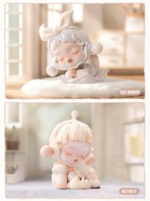 SKULLPANDA Temperature Series Blind Box Collectible (12 Desain Reguler + 1 Versi Tersembunyi), Figur Seni Bertema Harian Hangat & Nyaman, Koleksi Blind Box Cocok untuk Meja, Halloween, Kotak Misteri Natal - MultiWarna - View 8