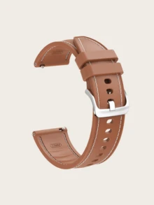 20mm/22mm 通用硅胶表带，双面硅胶材质，缝线设计，质感升级，防水易清洁，仿皮纹理，金属表扣，适用于华为手表、Garmin手表、Amazfit手表等通用接口手表，男女款均有5种颜色可选。