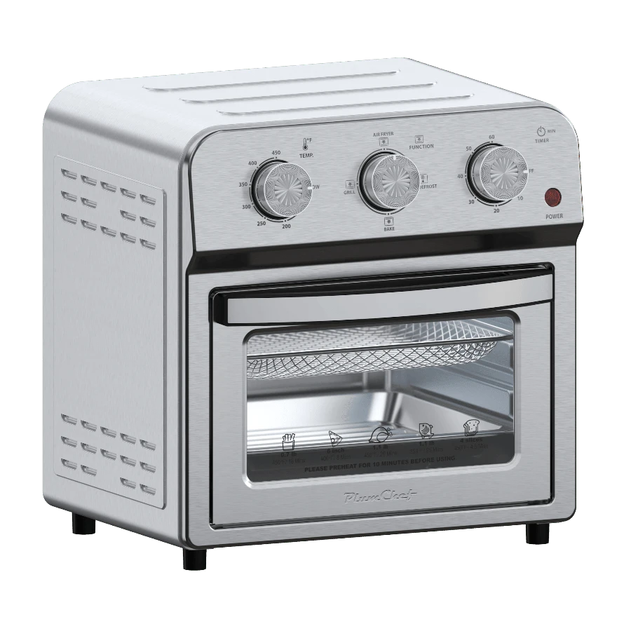13QT Family Size Air Fryer Toaster Oven Combo, 5-In-1 Multifunctional Convection Countertop Oven, 360° Hot Air Circulation Oil-Free Healthy Cooking, Adjustable Time & Temp, Stainless Steel - Xem 1