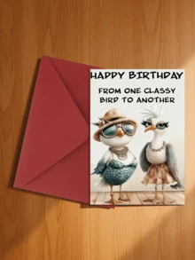 1pc Unique Bird-Themed Birthday Greeting Card, "Birthday Wishes From An Elegant Bird", Two Fashionable Bird Designs, Suitable As Friendship Birthday Gift, High-Quality Card With Envelope - Multicolor - View 13