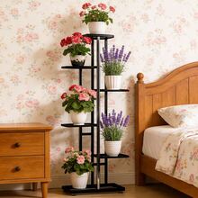 1pc 6-Tier Plant Stand - 2026's Absolute Best-Selling Plant Stand - Upgraded Edition - Display Stand 6-Tier Plant Stand, Storage Rack Perfectly Fits Balconies, Succulents & Home Decor Easy Assembly Plant Stand, 100% Pure Iron Material Suitable For Indoor/Outdoor Plant Stand - Ideal For Courtyards, Gardens, Balconies & Living Room Decor Living Room Decor | Decorative Flower Stand | Rust-Resistant Structure, Home Decor Flower Stand, Balcony Plant Pot Rack - Black - View 7