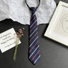 1条酒红色领带，学院风慵懒蝴蝶结，JK衬衫配饰，毕业礼服波点蝴蝶结 - 彩色 - 查看 9