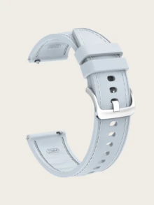 20mm/22mm 通用硅胶表带，双面硅胶材质，缝线设计，质感升级，防水易清洁，仿皮纹理，金属表扣，适用于华为手表、Garmin手表、Amazfit手表等通用接口手表，男女款均有5种颜色可选。