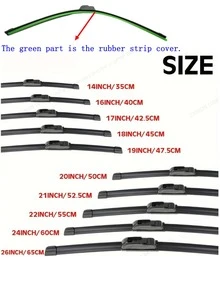 优质汽车雨刮片 - 全新无框设计，U型，安装简便 - 全天候耐用，提供顺畅的刮水体验 - 黑色 - 查看 8