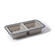 1/2/3/4 Compartment Foldable Silicone Bento Box - Microwave & Oven With Airtight Lid, Suitable For Meals, Soups And Desserts, Space Saving - Multicolor - View 16