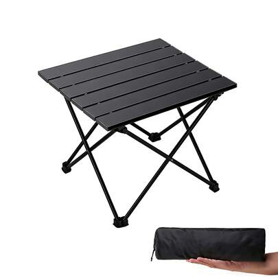 Portable Camping Table, Aluminum Tabletop, Foldable Beach Table, Easy To Carry, Suitable For Outdoor, Picnic, BBQ, Cooking, Festivals, Beach, Home Use