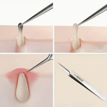 1 PC Ultra Fine No.5 Acne And Blackhead Tweezers - Facial Beauty Removal Tool - Silver - View 3