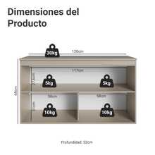 Gabinete Bajo Cocina Madesa Nice 120cm Con Encimera Crema 01 - Beis - Ver 2