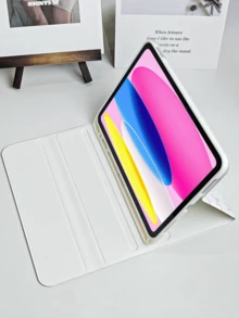 1 件装 TPU 皮革蝴蝶图案保护套，带笔槽、睡眠/唤醒功能、可旋转支架，兼容 iPad 第 9/10 代、iPad Air 第 4/5 代、iPad 第 6 代、iPad Pro 11 英寸、Galaxy Tab A8、Redmi Pad SE - 白色 - 查看 5