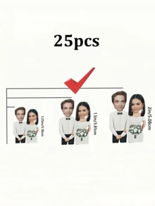 Personalized Photo Confetti, Bachelor/Bachelorette Party, Engagement, Wedding, Bridal Shower, Party Confetti, Bride, Groom, Wedding Confetti, Customized Gift, Custom Photo Printing, Multiple Sizes/Shapes | Party Favors - Face Sticker - View 19