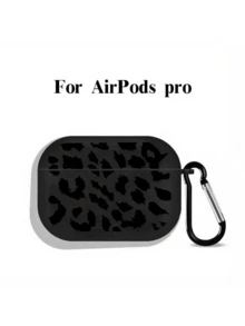 [Separate Design] Brand New Fashionable Black Patterned Protective Case Compatible With Airpods 4th Gen, Pro 3/1/2, Pro 3rd Gen, Pro 2 - Soft TPU Wireless Earphone Protective Case, Perfect Gift For Family And Friends - Black - View 8