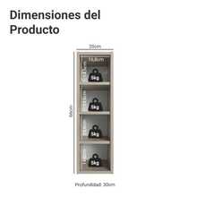 Mueble De Cocina Botellero Madesa 4 Niveles 20cm Crema 01 - Beis - Ver 2