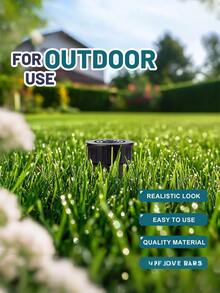 Realistic Watering Can Shaped Hidden Storage Box - Key, Money, And Item Holder - Prevent Loss, Outdoor Garden Yard Lawn Waterproof Key Box, Easy To Insert Into Garden Lawn Underground, Waterproof And Corrosion Resistant - Black - View 10