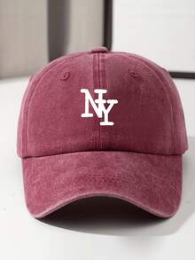 1pc Retro Washed Printed Soft Top Baseball Cap, Unisex Vintage Baseball Hat For Outdoor, Suitable For Daily Wear And Outfit Matching - Style Q - View 16