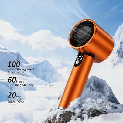 100-Geschwindigkeits USB aufladbarer Turbo Mini Handventilator mit Digitalanzeige