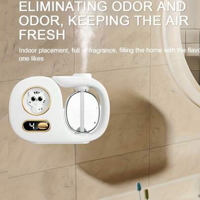 4种模式智能香薰机套装，桌面精油喷雾器，带夜灯、定时器和数字显示屏，适用于卧室、浴室、客厅、办公室，可去除异味 - 可充电，不防水，兼容精油/空气清新剂