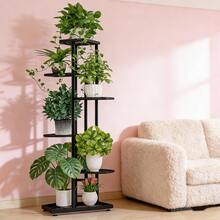 1pc 6-Tier Plant Stand - 2026's Absolute Best-Selling Plant Stand - Upgraded Edition - Display Stand 6-Tier Plant Stand, Storage Rack Perfectly Fits Balconies, Succulents & Home Decor Easy Assembly Plant Stand, 100% Pure Iron Material Suitable For Indoor/Outdoor Plant Stand - Ideal For Courtyards, Gardens, Balconies & Living Room Decor Living Room Decor | Decorative Flower Stand | Rust-Resistant Structure, Home Decor Flower Stand, Balcony Plant Pot Rack - Black - View 9