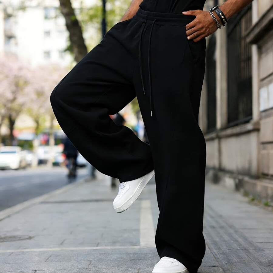 Oversized Sweatpants, Gothic Urban Street Alternative Style - Negro - Ver 1