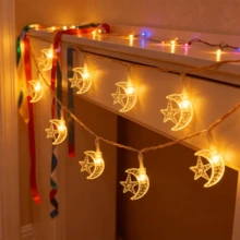 斋月塔套装 - 开斋节及家居装饰，亚克力清真寺几何设计，适用于桌面展示和橱窗陈列，伊斯兰家居装饰 - 星月 - 查看 5