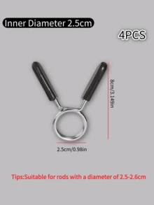 4 piezas Abrazaderas de mancuerna y barra, Collar de resorte estándar de 1 pulgada/25 mm para barra y mancuerna, Adecuado para gimnasio, accesorios de entrenamiento de fuerza de equipos de fitness - Multicolor - Ver 9