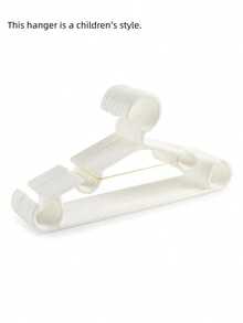 10个/套迷你便携式儿童/宠物衣架，尺寸27x15厘米，适用于婴幼儿外套，塑料衣架挂钩，家用儿童衣物收纳架 - 白色 - 查看 14