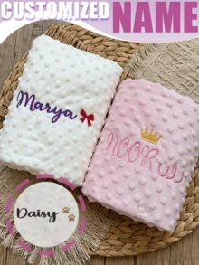 0-18 Mesi Copertina con pois e ciuccio, Copertina personalizzata con pois e ciuccio, Copertina con pois e ciuccio, Copertina personalizzata per bebè, Copertina avvolgente per bebè, Copertina per passeggino, Biancheria per culla, Regalo per neonato, Copertina personalizzata per bebè, Copertina personalizzata per neonato da passeggino con nome, Copertina di morbida e vellutata, Coperta di , Regalo - Multicolore - Visualizzare 3