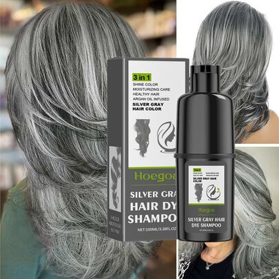 100ml,Grey Hair Dye Shampoo, Herbal Essence Extract, Healthy Color Protection And Hair Care, Quick Color Application, No Harm To The Scalp, Smooth And Soft Hair, Hair Care Shampoo Moisturizing, Soft And Gentle