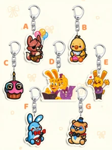 1 قطعة سلسلة مفاتيح أكريليك بطبعة شخصية كرتونية من FNAF بطراز Y2K، سلسلة مفاتيح أكريليك لخمس ليال في فريدي، سلسلة مفاتيح السيارة، إكسسوار حقيبة يومي، تميمة حقيبة، سلسلة رقبة، حامل مفاتيح. مثالي كهدايا لصديق، صديقة، أفراد الأسرة، أطباء، ممرضات، هدايا عيد الحب، ديكور الهاتف المحمول وغير ذلك. - متعدد الألوان - مشاهدة 2