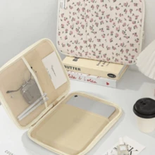 1pc Cute Floral Double-Layer Laptop Sleeve, Fits 11", 13" Laptops, IPads, MacBooks, Travel Organizer With Multiple Compartments, Back To School/College Gift - Purple - View 4