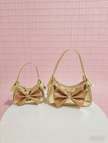 儿童蝴蝶结手提包，有大号和小号两种尺寸可选，大号可装手机，新款春秋时尚包包，小女孩时尚小包，公主包，女孩零钱包，时尚迷你包，超可爱手提包，圣诞礼物，生日礼物，糖果包，口红包，个性化小包，购物零食包，配饰包，手提包，T台包 - 蝴蝶結 - 查看 2