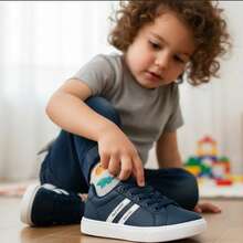 Boys' Header Kids Sneakers, Soft, Lightweight, Back To School, Polo Energy, Sizes 26 To 33 - Màu xanh hải quân - Xem 2