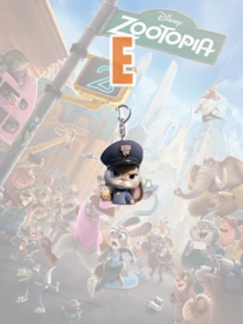 Popular Cartoon Keychain, Nick And Judy Plastic Keychain, Party Favor, Decorative Accessory - Purple - View 8