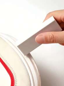 1pc/2pcs Suede Leather Rubber Eraser, For Shoe Cleaning, Removing Scuff Marks On Lacquered Or Mesh Sports Shoes, Dry Cleaning, Stain Removal, Polishing, Suitable For Suede, Nubuck, Velvet, Sneakers, Leather Shoes - 白色 - 查看 2