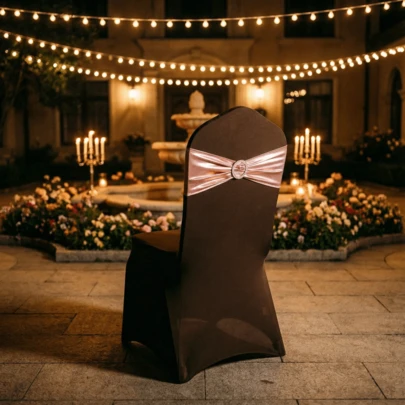 98Pcs Rose Gold Lycra Chair Straps Super Elastic Non-Slip Durable Reusable Washable Premium Lycra Fabric Bands Multi-Purpose Ties For Fixing Chair Cushions Seat Covers Home Office Classroom Wedding Banquet Hotel Restaurant Indoor Outdoor Events