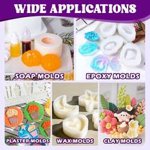 Super Elastic Silicone Mold Making Kit 2000g/1000g - 1:1 Volume Mix Liquid Silicone Rubber For Resin, Plaster, Candle, Soap Casting - Ideal For DIY Craft Molds - 1000g+1000g - 查看 7