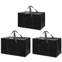 超大号搬家袋，带加固手柄，重型储物手提袋，适用于宿舍必需品，带重型拉链，用于大学用品搬家箱的包装 - 彩色 - 查看 11