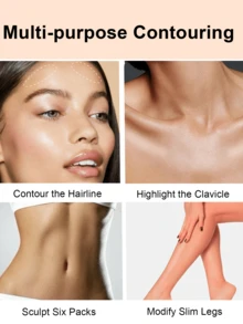 FV Dual-Ended Contour Highlighter Stick 2-In-1-Blendable Formula Sculpting Stick For Face Body Creamy Natural Finish Brand Beauty Makeup Face Paint Cosmetic Ideal For Y2K Fancy Fashion Suitable For Birthday Gift Party Ready Best Color - 02 Vanilla & Mocha - View 8