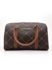 Women's Talassa Large Spacious Handbag With Crossbody, Side, And Hand Strap - Luxury - Óxido marrón - Ver 4