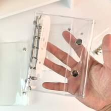 1pc Transparent Portable Loose-Leaf Notebook, Metal Loose-Leaf Clip, High Transparency Outer Shell, Lightweight And Easy To Carry, Flexible To Add Or Remove Pages, Suitable For Learning, Note-Taking, Journaling, Daily Planning, Student Classroom, Office Commute, Personal Memo, Organizing Materials, Inspiration Recording, Practical And Aesthetic - Loose-leaf Book - View 9