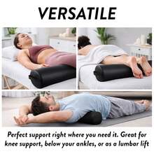 Royal Massage Professional Massage Table Full Round Bolster Pillow – Premium Knee & Leg Support Cushion - 25" X 6" - Espresso - View 6