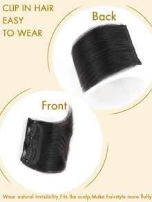4-Inch Top Pad Hair Piece Wig For Women, One-Piece, Two-Clip, Invisible And Seamless, Small-Sized, For Hair Loss Compensation - Multicolor - View 7