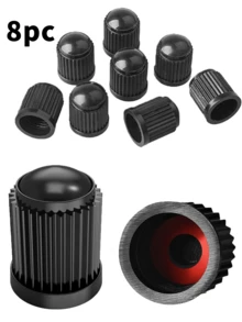 20pcs Plastic Black Car Tire Valve Stem Caps With O-Ring Rubber Seal, Round Top Dustproof Valve Stem Caps For Car, Motorcycle - Black - View 14