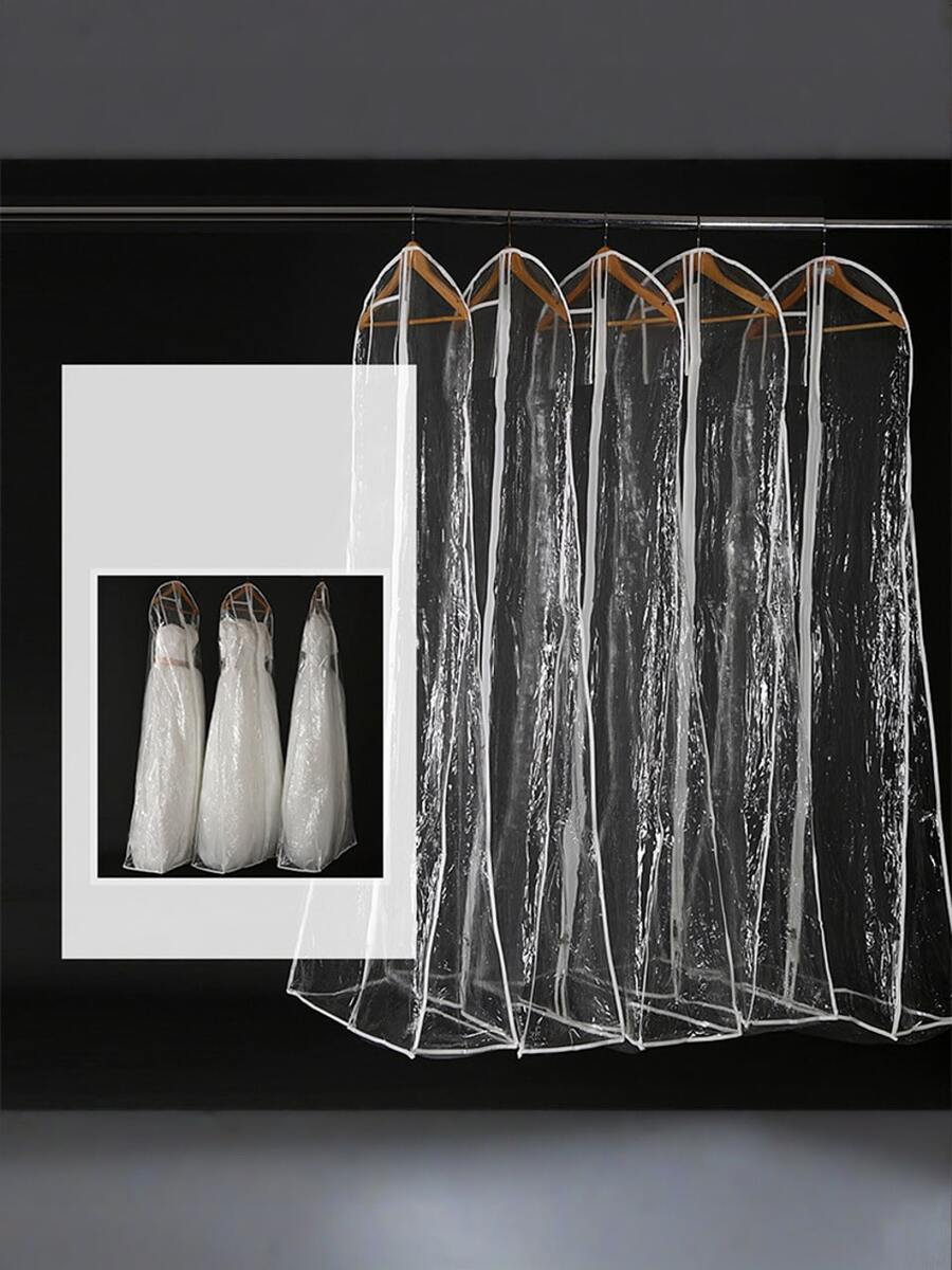 1pc Long Wedding Dress Dust Cover Bag, Bridal Gown Storage Bag - Multicolor - View 1