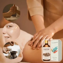 2pcs 100ml/2pcs 30ml/2pcs 10ml Castor Oil Moisturizing Facial Oil, Smooth Skin Fragrance Skincare Oil, Pure Plant Extract Essential Oil - Castor Bean Aroma Combination - View 7