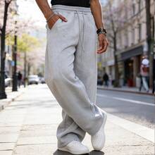 Oversized Sweatpants, Gothic Urban Street Alternative Style - 灰色 - 查看 1