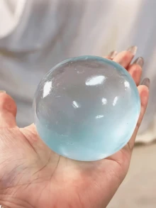 2个/套 可塑形慢回弹蓝色椰子油手工挤压球，6厘米圆形麦芽减压挤压玩具，适合作为理想的节日礼物、趣味可爱礼物、生日礼物、复活节礼物、万圣节礼物、圣诞节礼物、派对礼品填充物。 - 彩色 - 查看 9